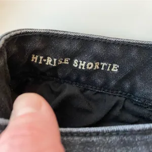 American Eagle Women’s Distressed Black High Rise Shortie Jean Shorts size 8 thumbnail 10