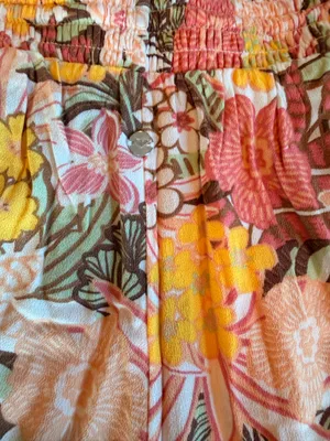 Roxy Viva La Vida Wide Leg Beach Pants XS NWT EcoVero Floral Resort Tropical thumbnail 4