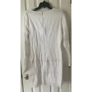 RALPH LAUREN White Cotton Voile Floral Eyelet Dress Size 10, $55, B53 thumbnail 4
