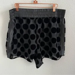 Victoria’s Secret Semi Sheer Elastic Waist Velour Dot Shorts XL thumbnail 2