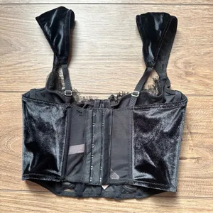 Victoria's Secret Bustier Velvet corset top thumbnail 3