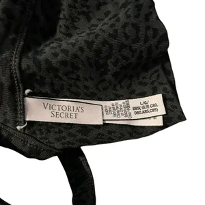 VICTORIAS SECRET Bralette Black Gray Animal Print Size L Casual Lounge Wireless thumbnail 5