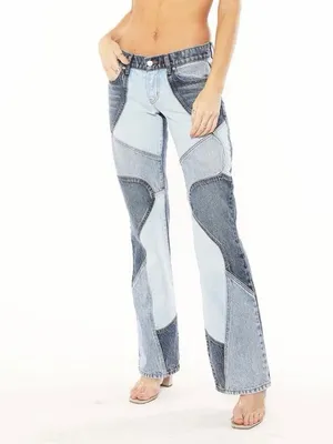Revice Denim A-List Piece of Me Patchwork Jeans Flare‎ Womens Size 29 thumbnail 4