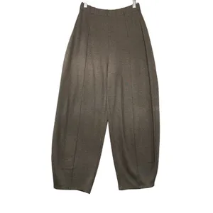 Zara Knit 2 Piece Set Top and Pants Taupe Brown‎ Seam Detail Medium thumbnail 8