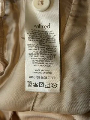 Aritzia Effortless Pant Beige Crepette Cropped Wide Leg Size 14 High Rise Crepe thumbnail 5