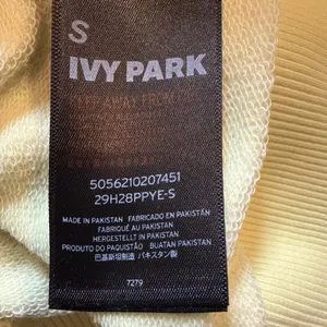 Ivy Park Cropped Oversized Hoodie Sweatshirt Sz S Pale Yellow Logo thumbnail 7