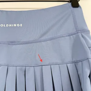 Gold Hinge Pleated Tennis Skirt Skort Periwinkle Blue Women M Pickleball Preppy thumbnail 3