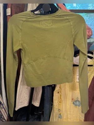 NWOT Free People We The Free Protagonist Long Sleeve - Mossy moss Green - S *IR* thumbnail 11