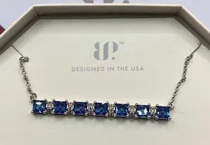 Bomb Party Necklace RBP8526 “Luck Be A Lady” Lab Created Spinel on Rhodium NWT thumbnail 1