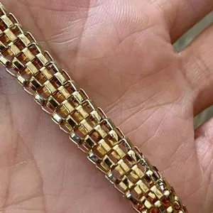Long gold tone thick chain necklace thumbnail 7