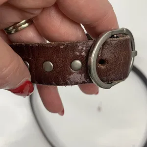 Silpada Designs Small Leather Belt Brown Studded Double Wrap Z9034 Boho Western thumbnail 9