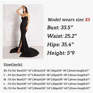 NEW Black Formal Strapless Evening Prom Gown Dress S Tall thumbnail 4