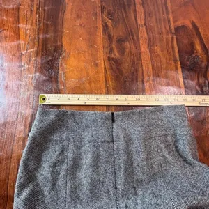 Michael Michael Kors‎ Grey Wool Tweed Pencil Skirt Pleated Back Size 6 Knee thumbnail 6