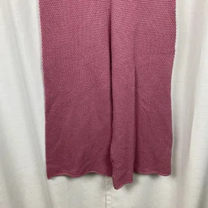 Free People Rose Pink Hailee Sweater Waffle Knit Wide Leg Cropped Pants Sz.L thumbnail 6