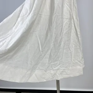 NWOT Farm Rio Linen Blend White Sleeveless Mini Dress Size L thumbnail 9