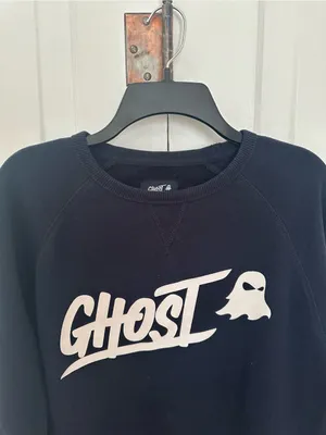 Ghost Energy x SPORTIQE Navy Blue Oversized Crewneck Sweater Size L thumbnail 5