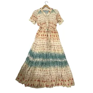 Free People Rare Feeling Cloud Combo Printed Tiered Floral Maxi Dress Size S thumbnail 5