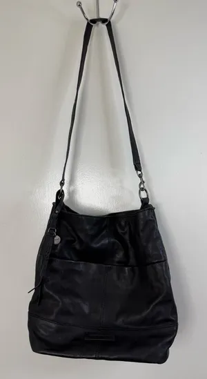 Lucky brand, leather bucket style multi pocket crossbody bag thumbnail 1