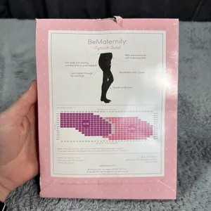 BeMaternity Opaque Pantyhose Tights Black Size L/XL Style 1269 Ebony Pregnant thumbnail 4