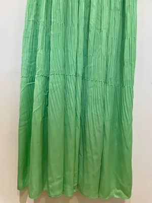 CURRENT AIR Mint Green Pleated Maxi Dress | | Boho Flowy Bright Summer Dress thumbnail 6