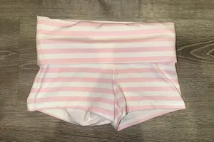 Pink X Frankie’s Bikinis Set Peony Stripe Size Small Top XS Shorts thumbnail 3