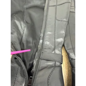 Marc Fisher Black Leather Tall Riding Boots FARTYW Buckle Detail 6.5M thumbnail 8