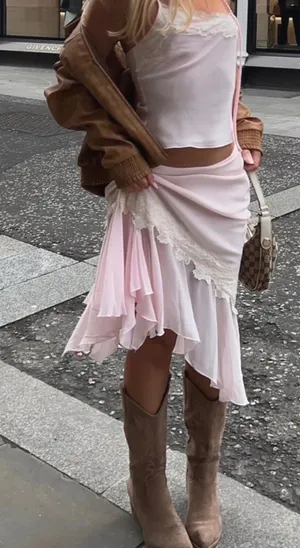 White Fox Boutique midi skirt Pink Size M thumbnail 1