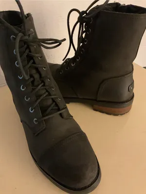 UGG Women's Black leather Lace-Up Combat Kilmer II Boots US 9 thumbnail 6