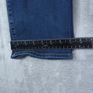 American Eagle Slim Boot Jeans Women 2 Long Blue Stretch Low Rise Y2K Distressed thumbnail 11