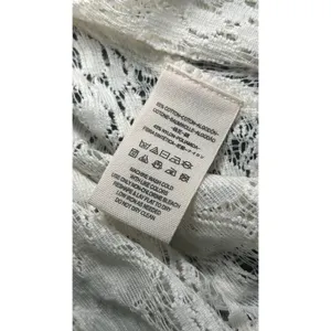 Free People Lace‎ Peplum Top XS Cream Black Trim Keyhole Back Sleeveless Boho thumbnail 6