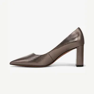 Franco Sarto Giovanna Pump- Pewter Metallic Faux Leather- Size 8.5M thumbnail 2