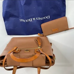 Dooney & Bourke Morgan Saddle Tan Shoulder Bag with Dust Bag and Coin Purse‎ thumbnail 5