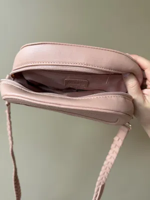Pink Lily Pale Blush Braided Strap Crossbody  thumbnail 3