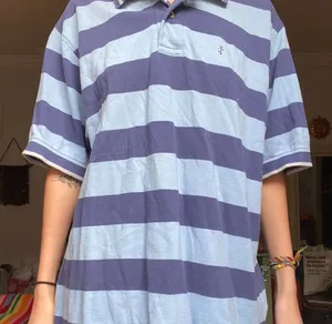 Polo Blue Striped Collared Short Sleeve Shirt thumbnail 3