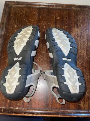 Teva Gray Strappy Outdoor Sandals with Black Footbed - US 8 thumbnail 8