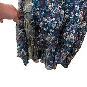 Elena Baldi Silk Floral Hi-Lo Dress Size Small thumbnail 6