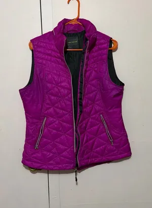 tek gear Quilted Sleeveless Vest in Magenta thumbnail 1