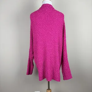 Umgee Oversized Cardigan Sweater Womens Large Pink Open Cozy Loungewear Bat Wing thumbnail 4