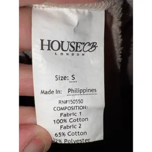 House of CB TOMMY Stone Oversized‎ Crewneck Sweatshirt Small Embroidered Logo thumbnail 4