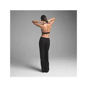 SKIMS Women Lounge Pants XS Black Modal Ribbed High Waisted Flare Leg thumbnail 2
