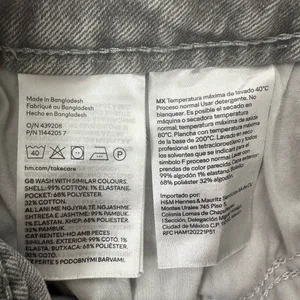 H&M Gray Frayed Hem Jean Shorts size 6 thumbnail 3