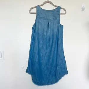 NEW Universal Thread jean Chambray Dress XSMALL blue denim bohom coastal thumbnail 8