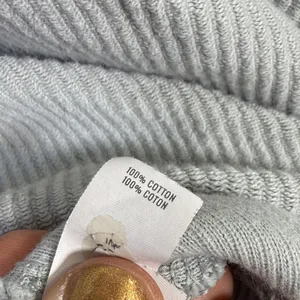 Aerie Sage Pale Green Ribbed Cropped Hooded Sweatshirt Drawstring W2212 Sz XL thumbnail 7