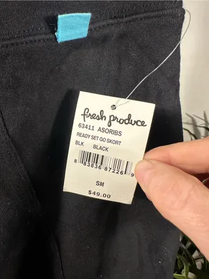 X73. Fresh Produce Black Women's Casual Sweat Skirt thumbnail 3