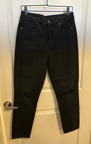 American Eagle Outfitters Black Denim Pants thumbnail 1