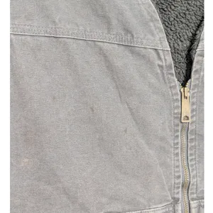 Vintage Y2K Carhartt Sandstone Rugged Vest Sherpa Lined Duck Canvas Dark Gray 3X thumbnail 4