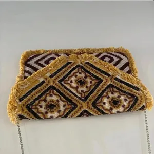 Promod Multi Beaded Fringe Clutch medium multicolor Gold thumbnail 6