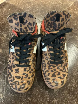 Cushionare Astro Retro SneakerLeopard Print Oversized Fold-over Skate Tongue thumbnail 5