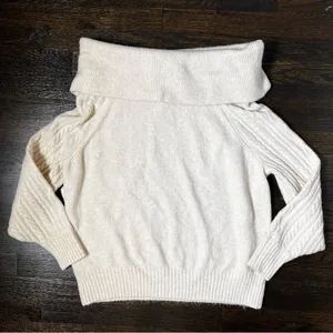 H&M Cream Cable Knit Cowl Neck Sweater thumbnail 5
