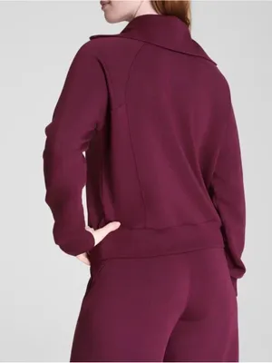 SPANX AirEssentials Half Zip sweatshirt plum small thumbnail 2